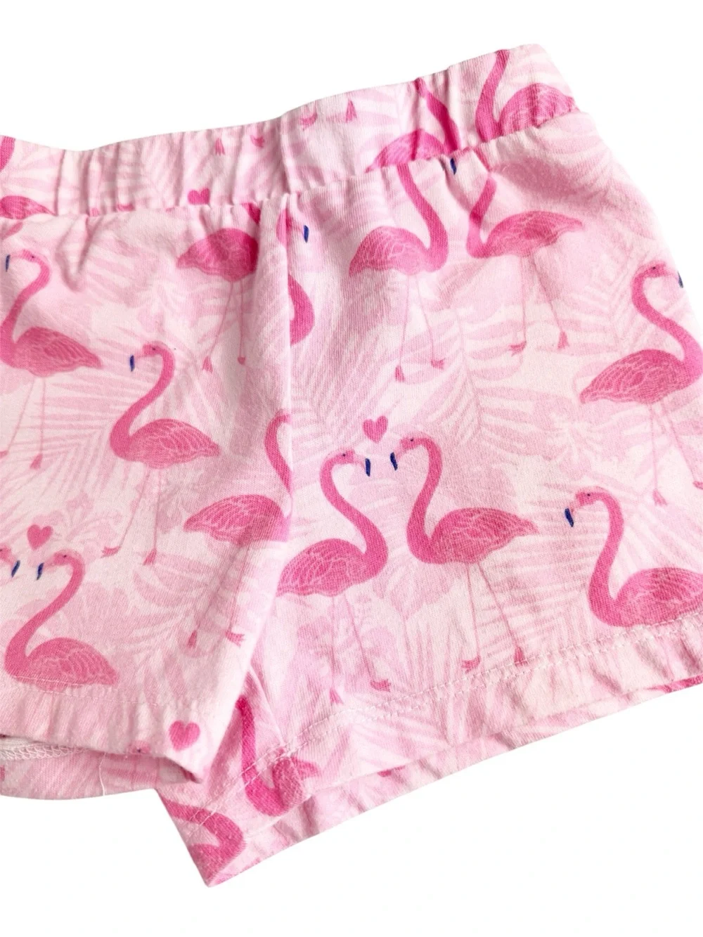 The Children's Place Toddler Girls White & Pink Flamingo Short Set 4T